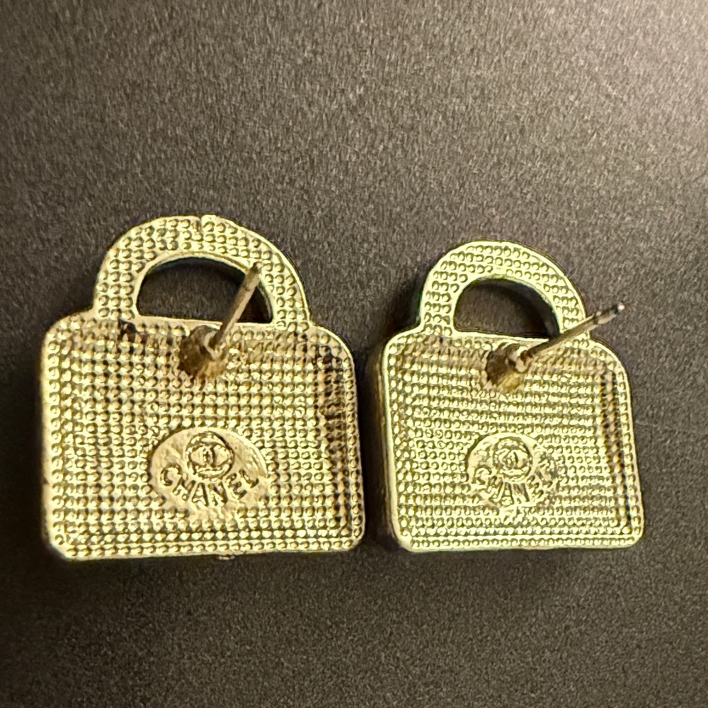 Pink and Gold Zipper pull Earrings | Fashion earrings - Picture 2 of 3